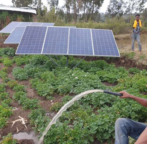 Africa Ethiopia | 4 inch 4000w AC/DC brushless solar pump with S/S impeller