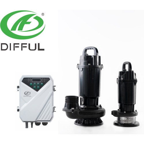 Large flow solar submersible pump for agricultural irrigation