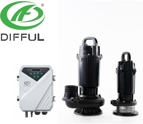 Large flow solar submersible pump for agricultural irrigation