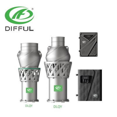 AC/DC large flow oil-immersed submersible pump with centrifugal impeller