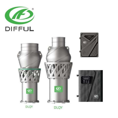 AC/DC large flow oil-immersed submersible pump with centrifugal impeller