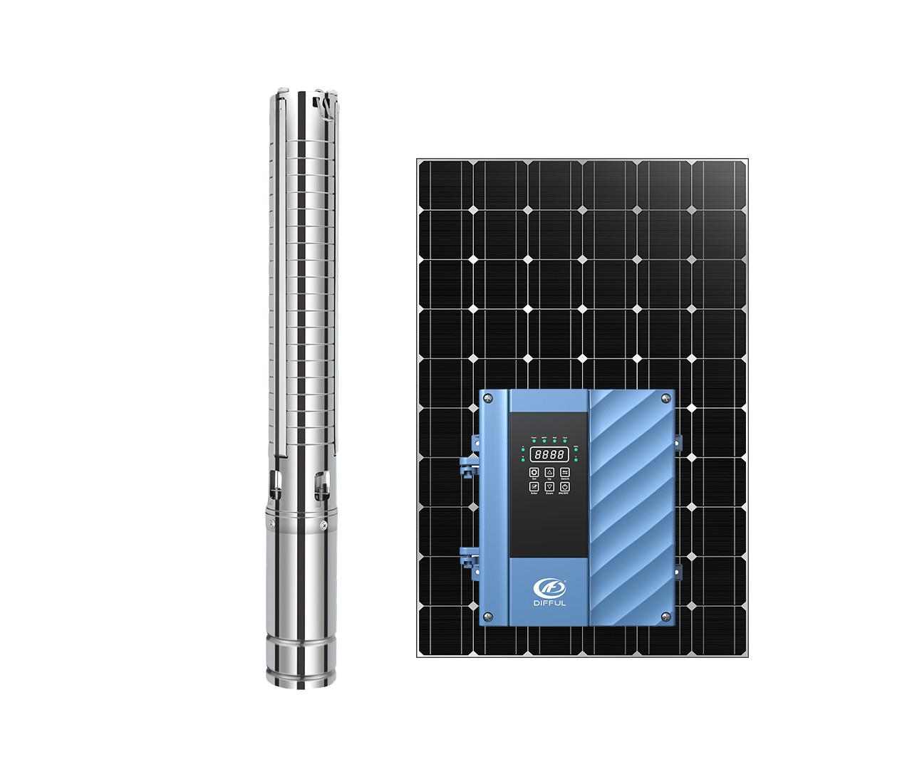 DIFFUL AC/DC Solar Water Pump