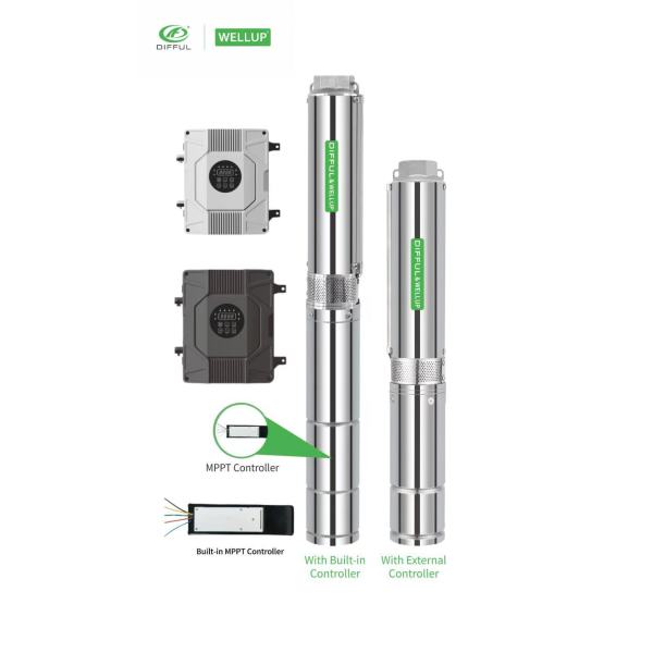 3"AC/DC&WIDE VOLTAGE BRUSHLESS SOLAR PUMP WITH S/S IMPELLER | 4500 RPM SOLAR PUMP| Reliable for Off-grid household water supply and irrigation