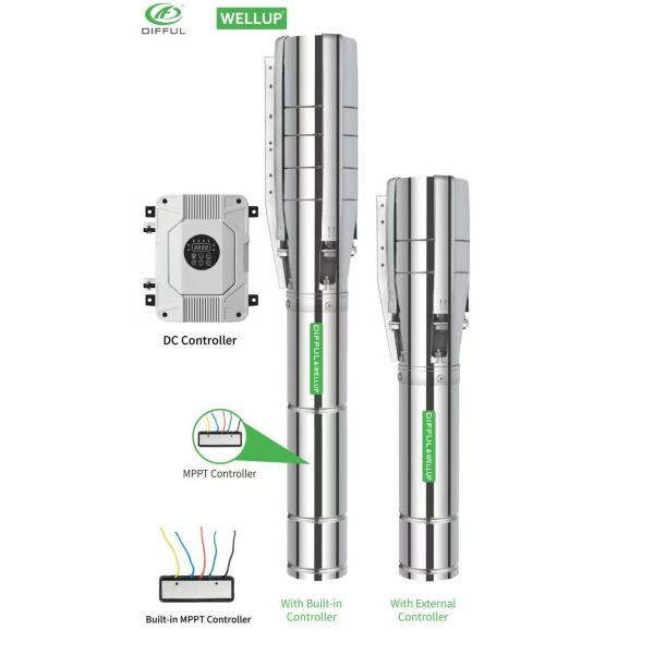 4Inch/6Inch DC BRUSHLESS SOLAR PUMP WITH S/S IMPELLER | 4500 RPM DIFFUL  &WELLUP WATER PUMP |Off-grid household water supply