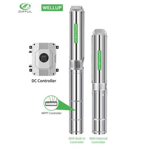 4"DC BRUSHLESS SOLAR PUMP WITH PLASTIC IMPELLER | 4500 RPM DIFFUL ＆WELLUP WATER PUMP | Reliable pumps satisfied your need