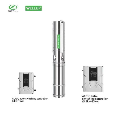 4Inch AC/DC&（3KW-7.5KW） BRUSHLESS SOLAR PUMP WITH S/S IMPELLER | 4500 RPM DIFFUL ＆WELLUP WATER PUMP |