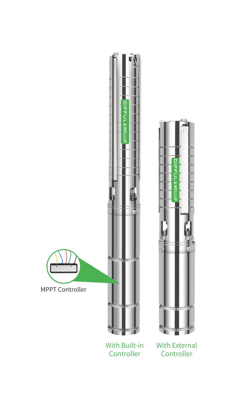 DIFFUL 4500 RPM Solar Water Pump: Built-in Controller Integrated Design Makes Water Supply Installation Easier
