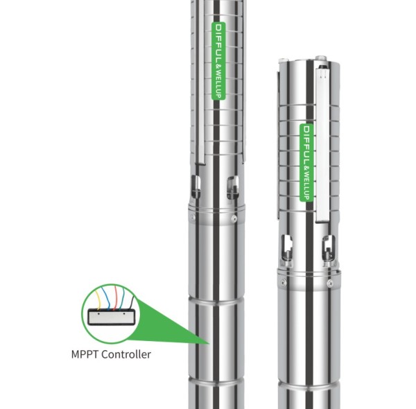 DIFFUL 4500 RPM Solar Water Pump: Built-in Controller Integrated Design Makes Water Supply Installation Easier
