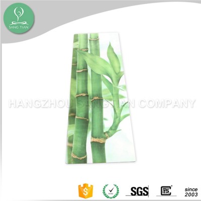 SGS certified organic rubber eva free printed bamboo mat for yoga