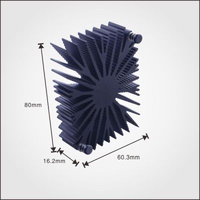Custom Aluminum Profile Extrusion Electronic IC Chipset Heat Sink