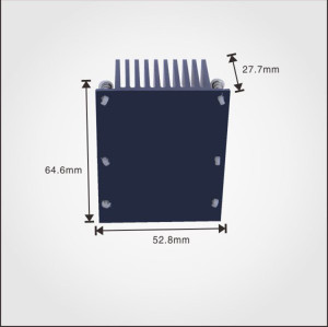 Anodized Square Shape aluminum extrusion heatsink for Industry profile heatsink