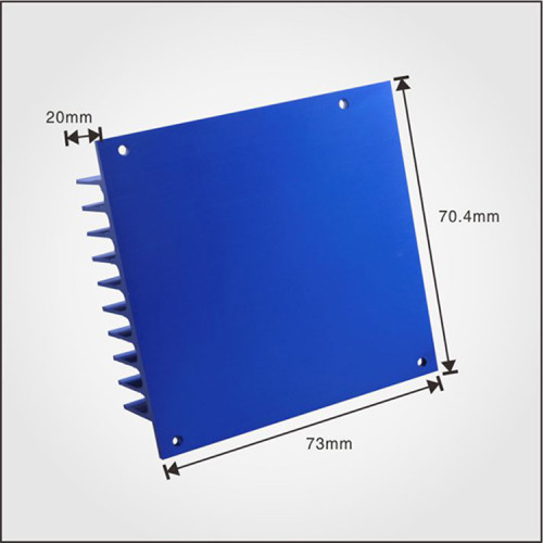 Anodized Square Shape aluminum extrusion heatsink for Industry profile heatsink