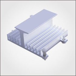 Custom China Aluminum Profile Silver Anodizing Extruded Heat Sink