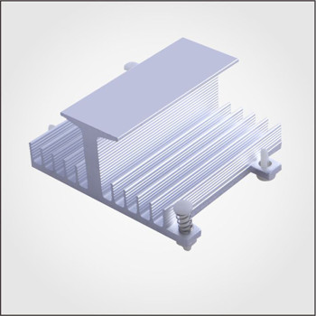 Custom China Aluminum Profile Silver Anodizing Extruded Heat Sink