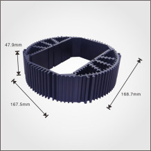 Heat sink design extruded profile black anodizing aluminum heatsink