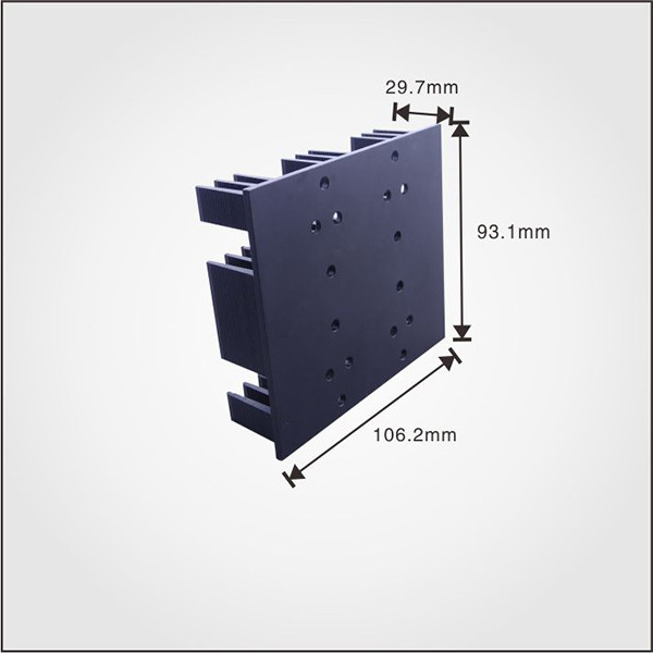 AL6063 material T5 temper Extrusion profile aluminum china heatsink with black anodized