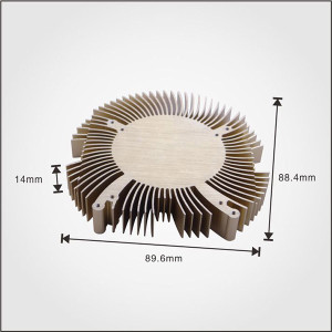 Custom Aluminum Extruded Profile Heat Sink for graphics card