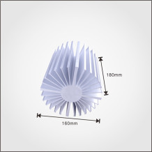 Al6063 extruded aluminum extrusion profile sunflower led heat sink