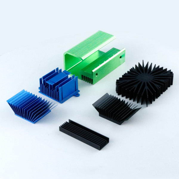 OEM Factory Priced LED Light Heat Sink High Precision Customized Black Black/Copper Anodized Surface Cold Heatsink Cutting