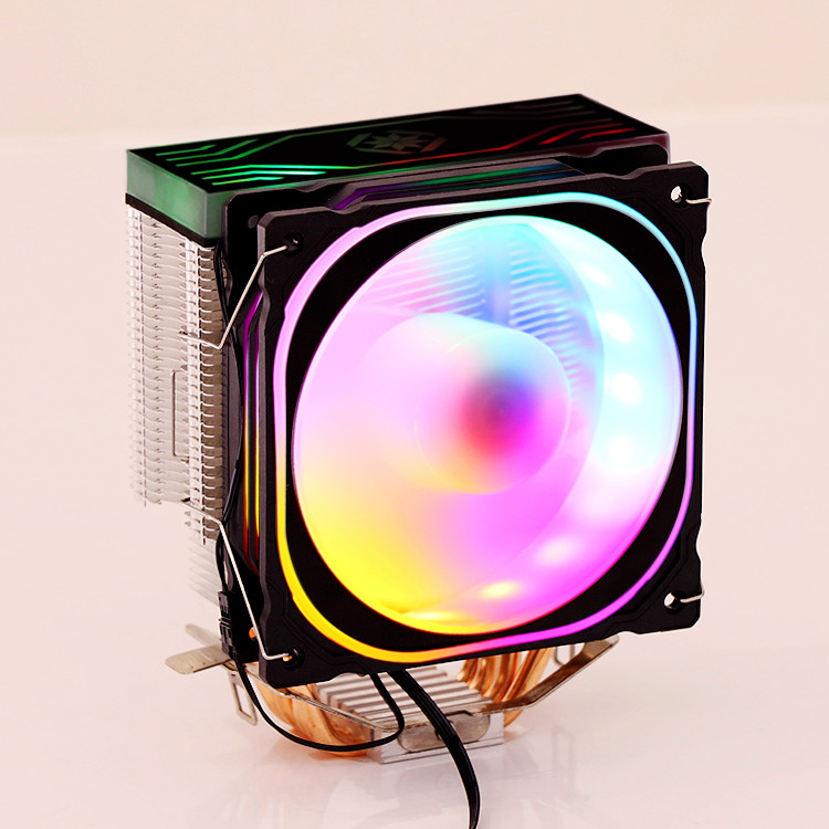 Custom 4 Copper Heat Pipe 120mm Cooler Fan RGB CPU Cooler
