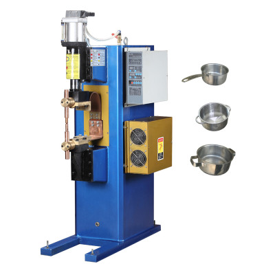 Aluminum cookware automatic DC capacitor discharge spot-projection welding machine