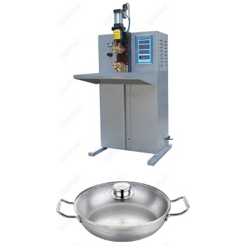 China high quality stainless steel cookware, non-stick cookware capacitor discharge projection welding machine
