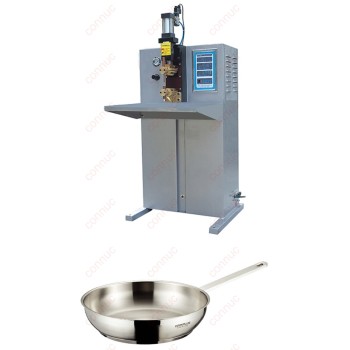Projection capacitor discharge welder for stainless steel and aluminum cookware handle welding