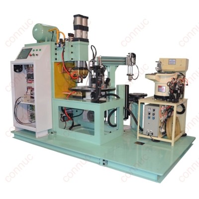 Intermediate frequency 6 stations automatic rotary nut welding machine from China