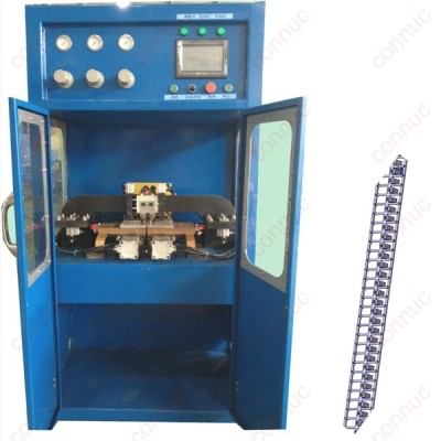 Connecting terminal welding by  specially designed medium frequency spot welding machine.