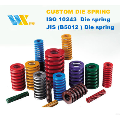 Compression spiral and flat machinery die springs
