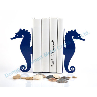 Seahorse shaped metal bookends Laser cut metal bookends