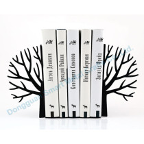 Tree shaped metal bookends