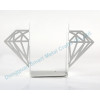 Diamond shaped Steel bookends Decorative bookstand