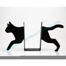 Black metal bookends CAT shaped bookends