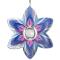 Multi colored Crystal flower wind spinner with crystal ball