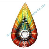 Top selling multi colored DROP wind spinner Steel Crystal Tear drop wind spinner