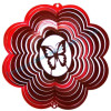 RED stainless steel Butterfly wind spinner Decorative metal wind spinner
