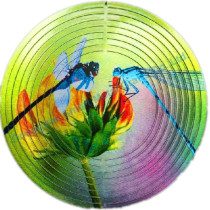 Colorful Dragonfly wind spinner Stainless steel wind spinner for home and garden decoration