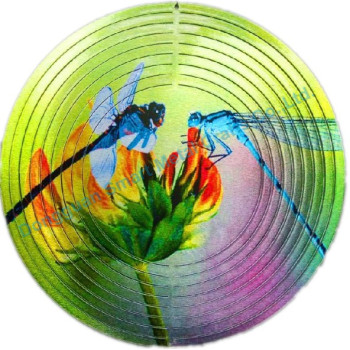 Colorful Dragonfly wind spinner Stainless steel wind spinner for home and garden decoration