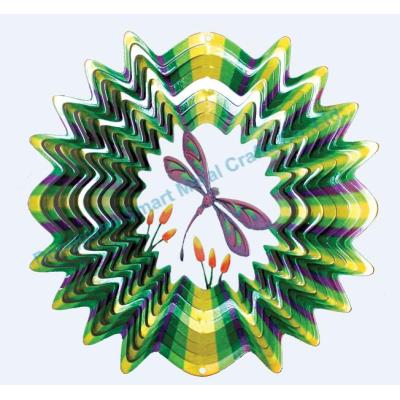 Stainless steel Dragonfly wind spinner Multi color metal wind spinner