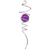 Spiral tail Silver color with purple ball