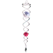 Crystal twister Silver crystal spiral tail