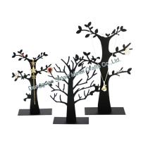 Black metal jewelry tree Decorative three shaped jewelry holder