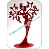 RED metal jewelry holder LADY shaped metal earing holder