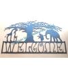 African style Metal Welcome sign Laser cut metal wall sign