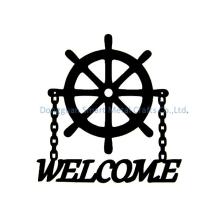 Metal Anchor wall decoration Laser cut metal silhouette welcome sign