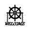 Metal Anchor wall decoration Laser cut metal silhouette welcome sign