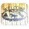 Metal HORSE welcome sign laser cut metal silhouette hanging decoration