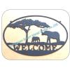 Laser cut Metal Elephant welcome sign Metal wall hanging decoration