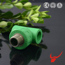 PPR pipe fitting male thread tee with Environmental friendly and imported material